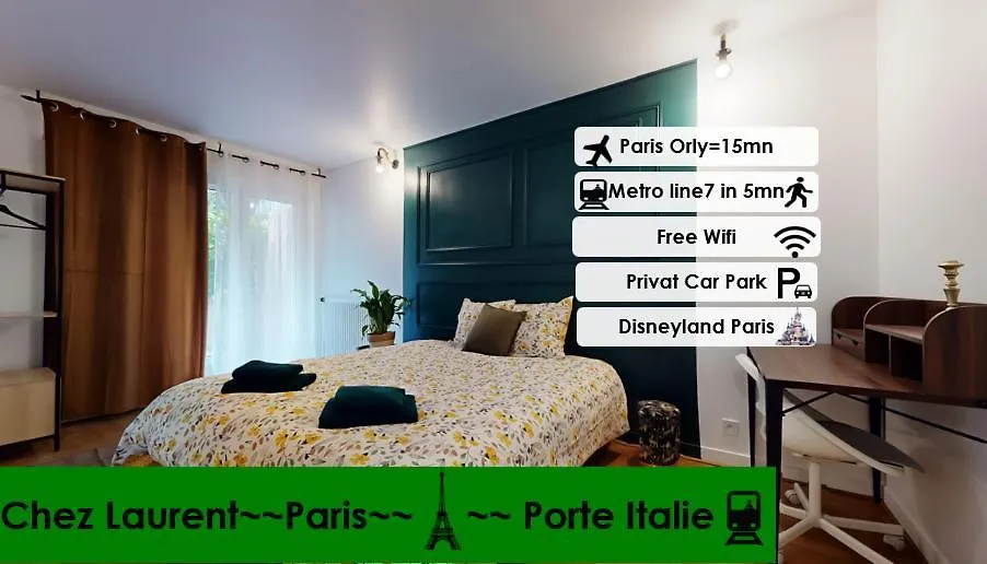 8 Personnes - 4 Rooms - 2 Salle De Bain - Metro 7 & 14 - Porte Italie - Private Car Park- Wifi Le Kremlin-Bicetre